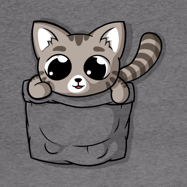 Cute Gray Pocket Cat by Beka